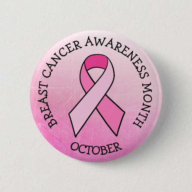 Oktober är knappen för bröstcancermedvetandegrad knapp (Framsida)