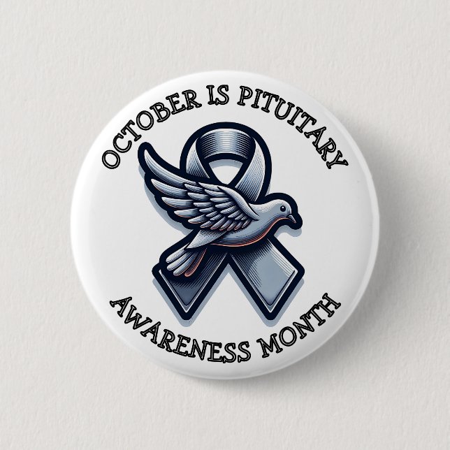 Oktober är Pituitary Awareness Month Knapp (Framsida)
