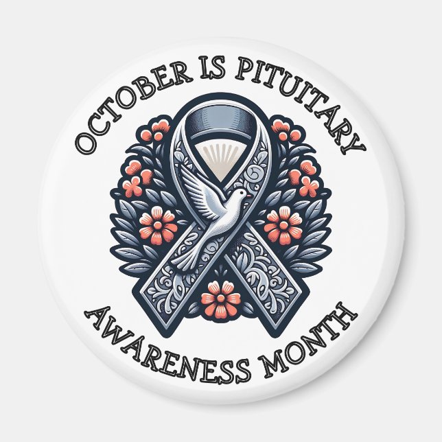 Oktober är Pituitary Awareness Month Magnet (Framsidan)