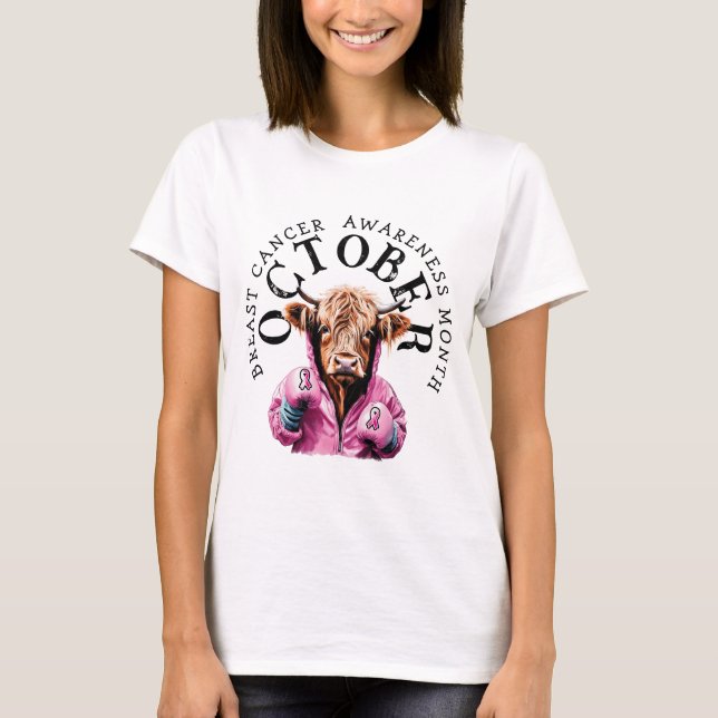 Oktober är Rosan om bröstcancermedvetenhet oktober T Shirt (Framsida)