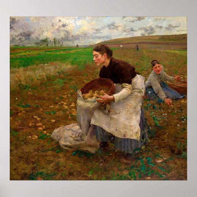 Oktober av Jules Bastien-Lepage (1878) Poster (Framsidan)