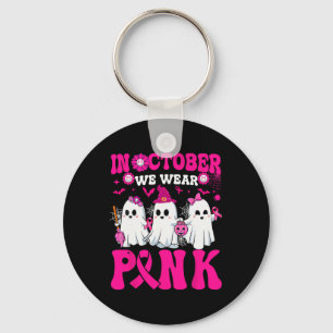 Oktober Bära Rosa Breast Cancer Warrior Ghost Hall Nyckelring