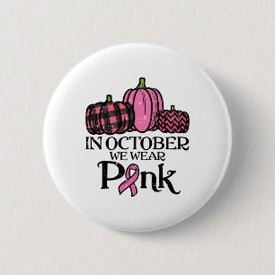 Oktober Bära Rosa Leopard Breast Cancer Awarene Knapp