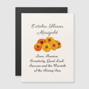 Oktober Birth Month Flower Marigold Elegant