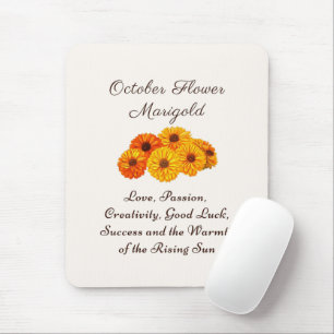 Oktober Birth Month Flower Marigold Elegant Musmatta