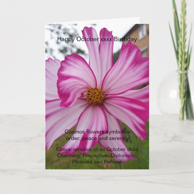 Oktober Birthday Kort (Framsida)