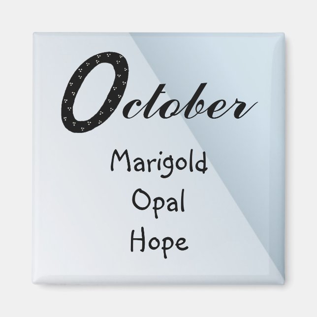 Oktober Birthday Magnet (Framsidan)