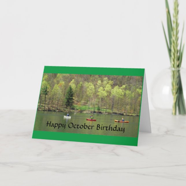 **OKTOBER BIRTHDAY ÖNSKEMÅL** BEAUTIFULLT SOM FALK KORT (Framsida)