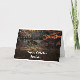 **OKTOBER BIRTHDAY ÖNSKEMÅL** BEAUTIFULLT SOM FALL KORT