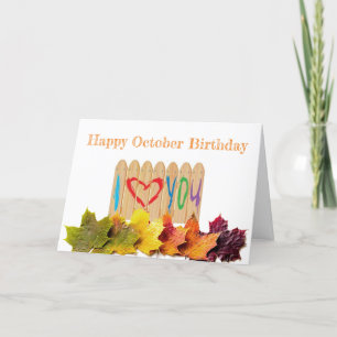 **OKTOBER BIRTHDAY ÖNSKEMÅL** MED KÄRLEK-KORT KORT