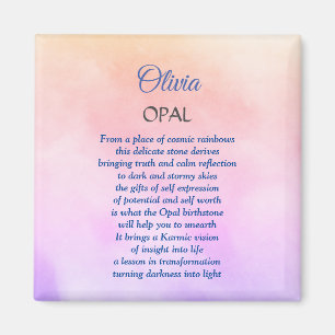 Oktober Birthstone Opal-design Magnet