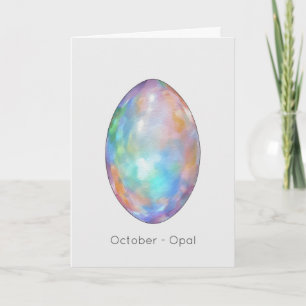 Oktober Birthstone Opal Grattis på födelsedagen Ca Kort