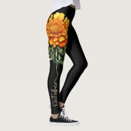 Oktober Blöden med ömtåliga Lila Blooms Leggings