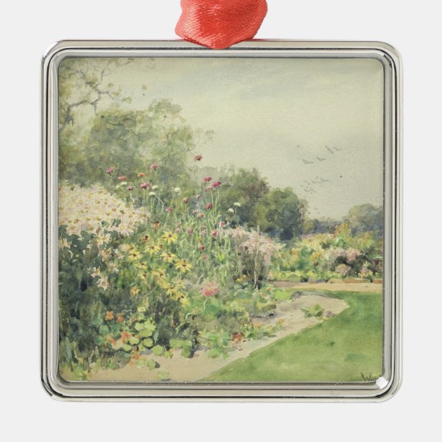 Oktober blommor julgransprydnad metall (Framsidan)