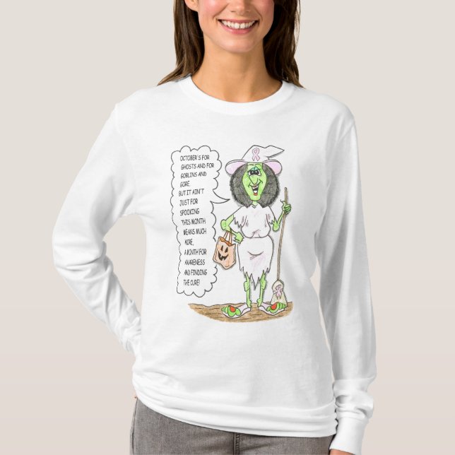 OKTOBER BRÖSTCANCERMEDVETENHET 1 UTSLAGSPLATS TEE SHIRT (Framsida)