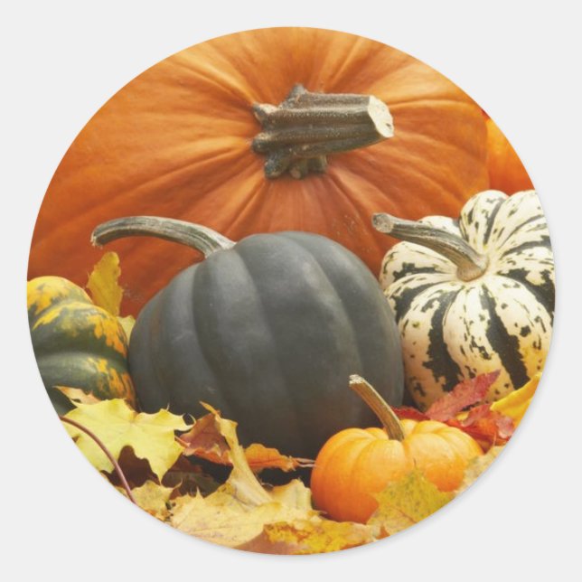 Oktober-Dekorationen Runt Klistermärke (Framsida)