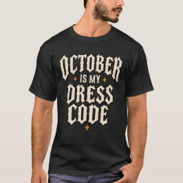 Oktober Dräktkod Gotisk Halloween T Shirt