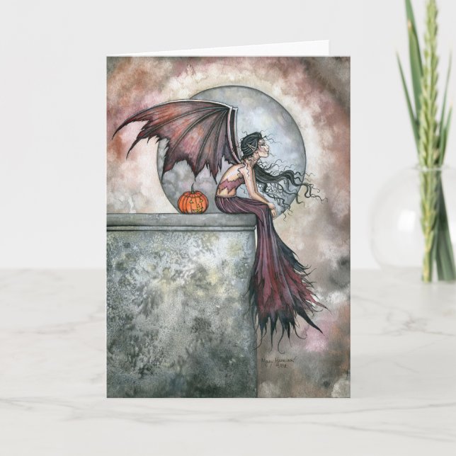 oktober Dreams Vampire Gothic Fairy Card Kort (Framsida)