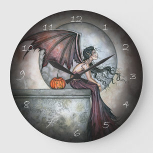 Oktober drömm gotisk fantasiHalloween konst Stor Klocka