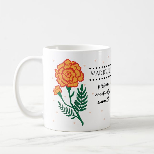Oktober Flower Mugg med Flower Meanings (Vänster)