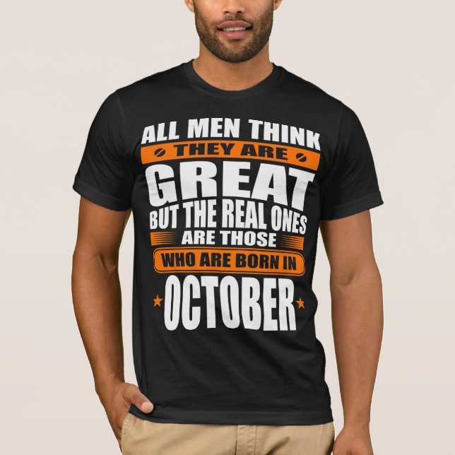 Oktober födelsedag tee shirt (Framsida)
