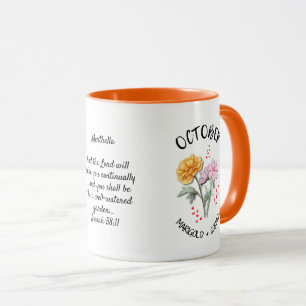 OKTOBER Födelsemånad Flower Personlig Marigold Mugg