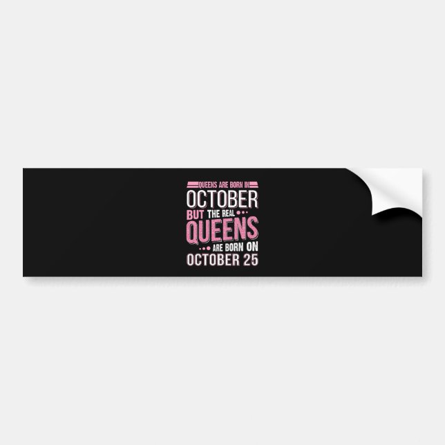 Oktober Gift | Verklig drottning 25 oktober Bildekal (Framsidan)