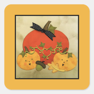 Oktober Halloween Bröllopsdusch Fyrkantigt Klistermärke