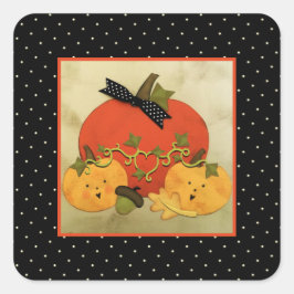 Oktober Halloween Bröllopsdusch Fyrkantigt Klistermärke