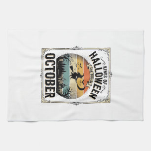 Oktober Halloween Födelsedag Vintage Häxa Tröja Be Kökshandduk