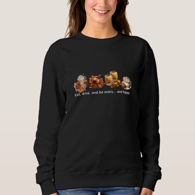 oktober Halloween Ghost Sweatshirt T Shirt (Framsida)