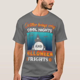 Oktober höjer Coolan i natt och Halloween-vän T Shirt