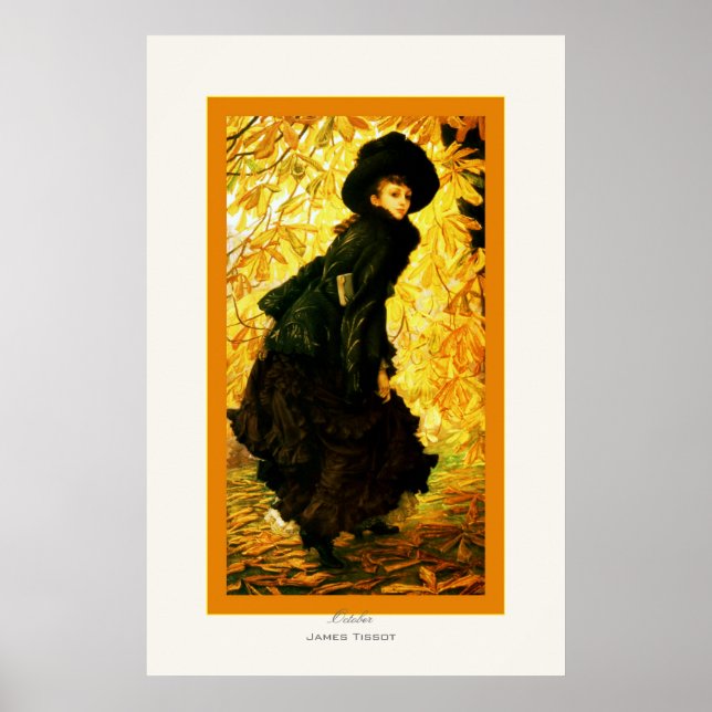 oktober ~ James Tissot ~ Fine Art Poster (Framsidan)