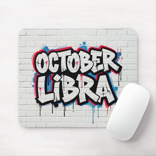 oktober Libra Graffiti Zodiac Mouse Pad Musmatta (Med mus)
