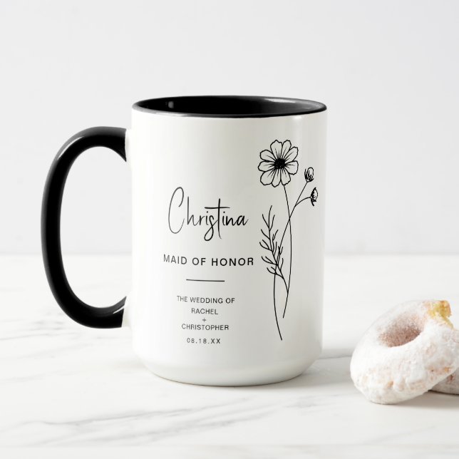 Oktober Maid of honor | Cosmos Birth Flower Mugg (Med munk)