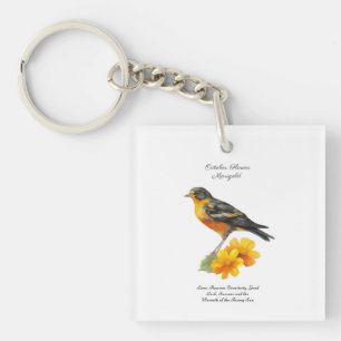 Oktober Marigold Flower och Bird Birth