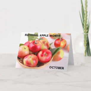 Oktober National äppelmånad Kort