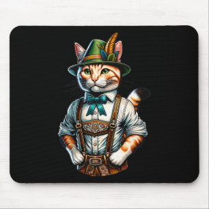 Oktober Party Cat Funny German Bavarian Lederhosen Musmatta