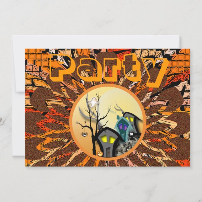 Oktober party inbjudningar (Framsida)