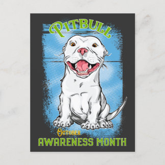 Oktober, Pitbull Awareness Month Vykort
