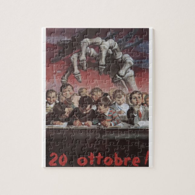 Oktober propagandaaffisch pussel (Vertikal)