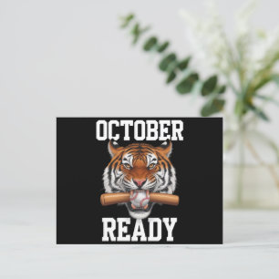Oktober Redo för Redo Tiger Baseball 2024 Vykort