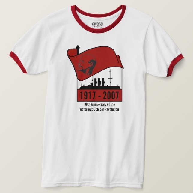 OKTOBER REVOLUTION 90 år T Shirt (Design framsida)