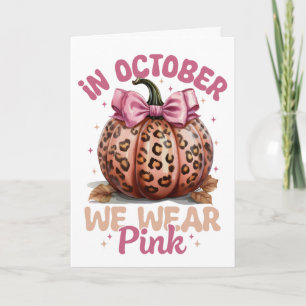 Oktober Rosa Bröstcancermedvetande Kort