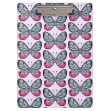 Oktober Rosa Glasswing Butterfly Mönster Design