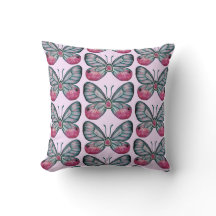 Oktober Rosa Glasswing Butterfly Mönster Design