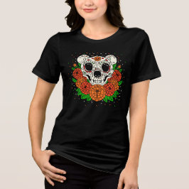 Oktober:s sammetsblommor & björnskalle t shirt