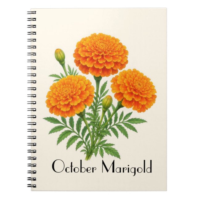Oktober Sammetblommor Anteckningsbok (Framsidan)