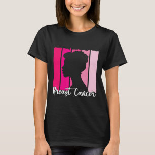 Oktober Vi Bära Rosa Black Afro Women Breast Cance T Shirt