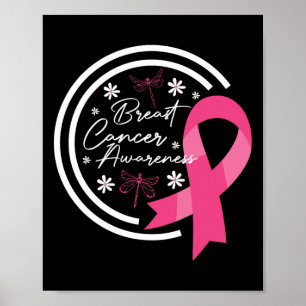 Oktober Vi Bära Rosa Breast Cancer Awareness Drago Poster